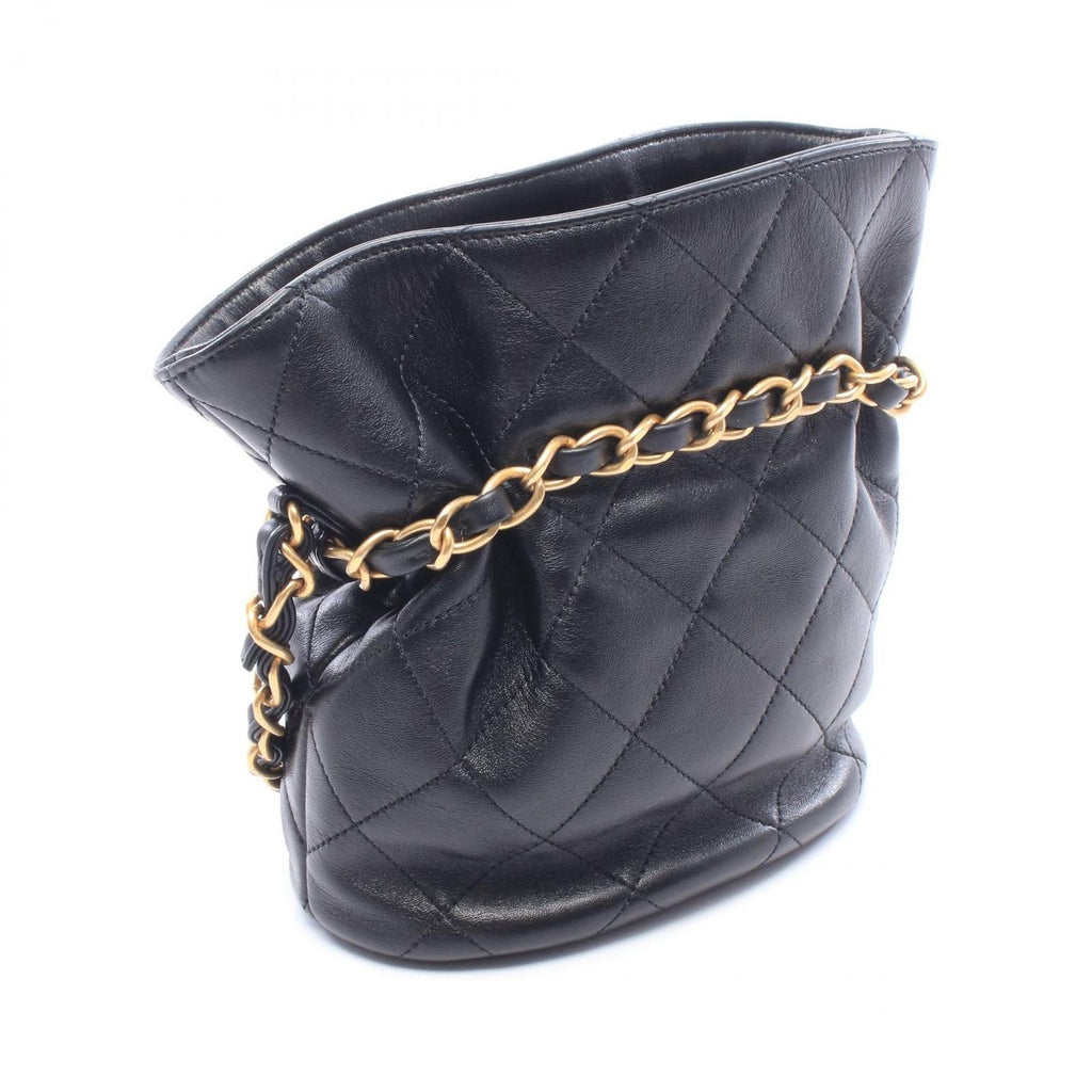 Chanel Shoulder Bag Quilted Black Lambskin — view 2