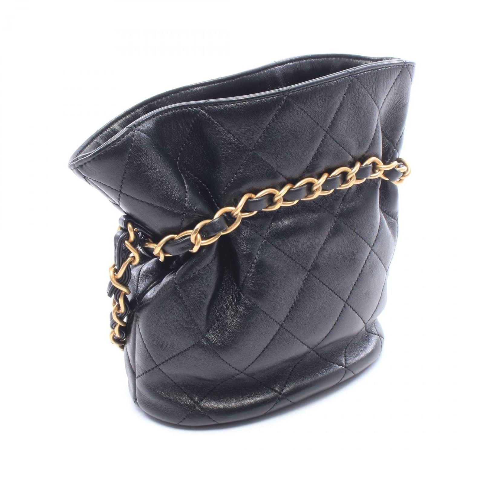 Chanel Shoulder Bag Quilted Black Lambskin — view 2