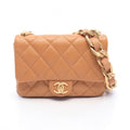 Chanel Shoulder Bag Quilted Small Flap Camel Leather Chain