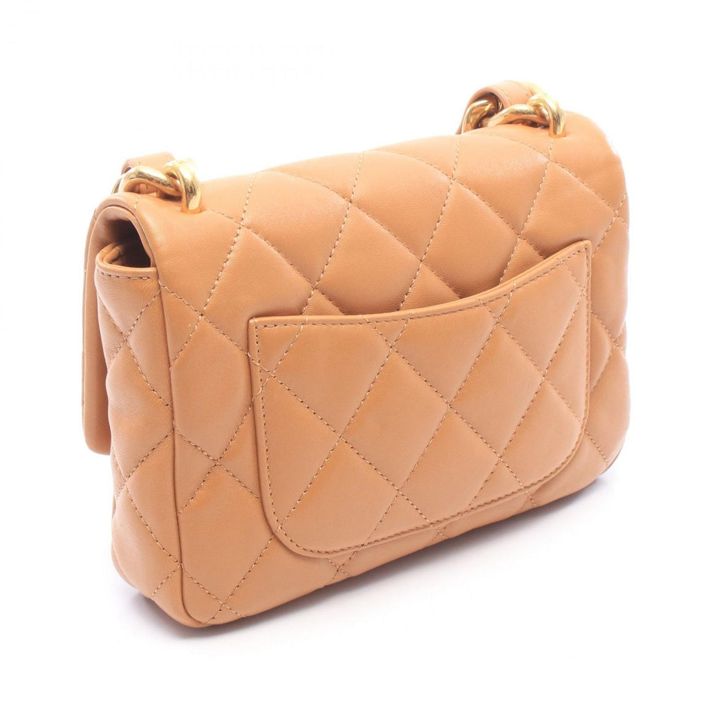 Chanel Shoulder Bag Quilted Small Flap Camel Leather Chain — view 2