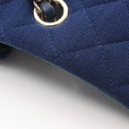 Chanel Shoulder Bag Mini Quilted 20 Blue Cotton Chain — view 7