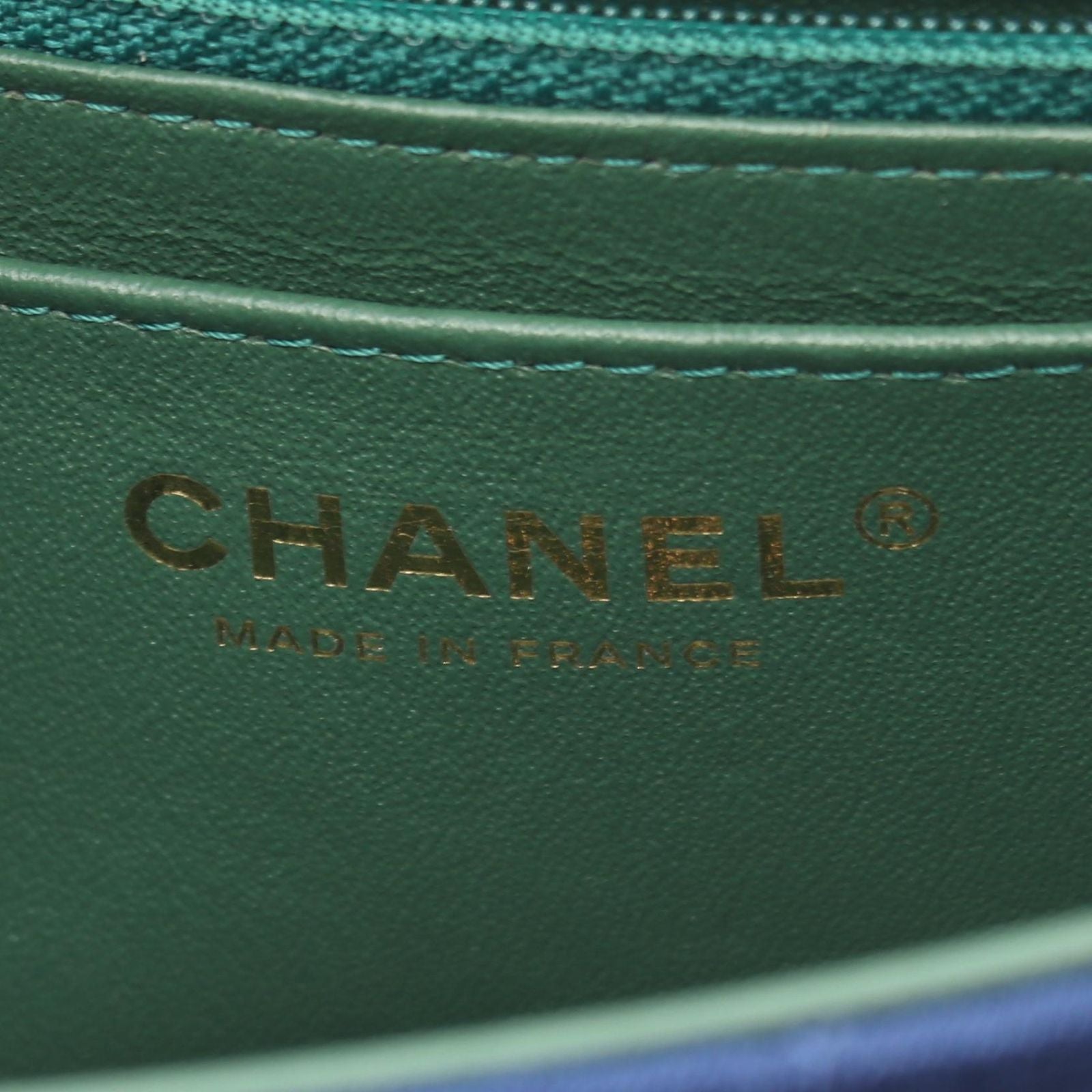 Chanel Shoulder Bag Mini Quilted 20 Blue Cotton Chain — view 4