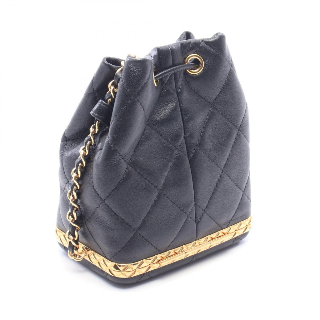 Chanel Shoulder Bag Quilted Small Black Lambskin — view 2