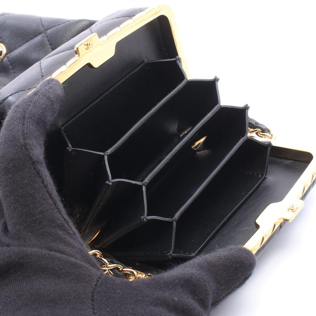Chanel Shoulder Bag Quilted Small Black Lambskin — view 4