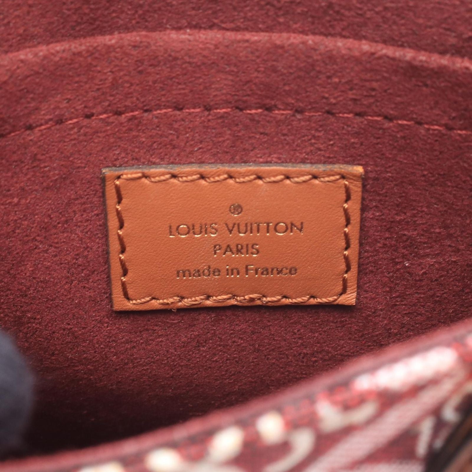 Louis Vuitton Handbag Petite Sac Plat Monogram Jacquard Since Bordeaux Canvas — view 4