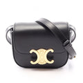 Celine Shoulder Bag Mini Claude Black Leather