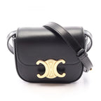 Celine Shoulder Bag Mini Claude Black Leather