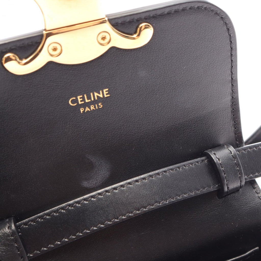 Celine Shoulder Bag Mini Claude Black Leather — view 5
