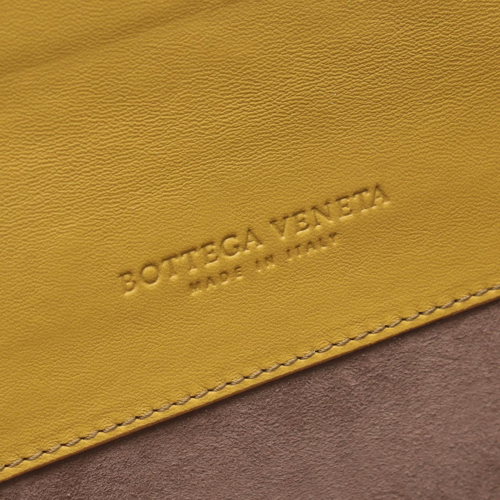 Bottega Veneta Handbag Duo Yellow Brown Exotic Leather — view 5