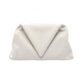 Bottega Veneta Clutch Triangle Flap White Leather