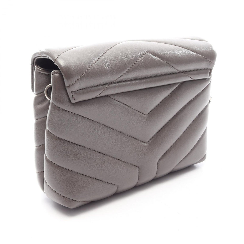 Saint Laurent Paris Shoulder Bag Toy Loulou Gray Leather — view 2