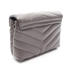 Saint Laurent Paris Shoulder Bag Toy Loulou Gray Leather — view 2