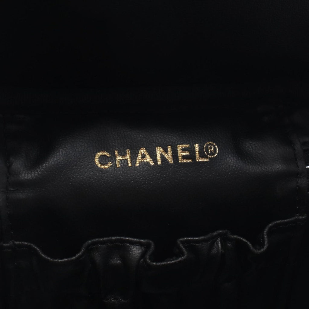 Chanel Handbag CC Logo Black Caviar Leather Vertical Vanity — view 4