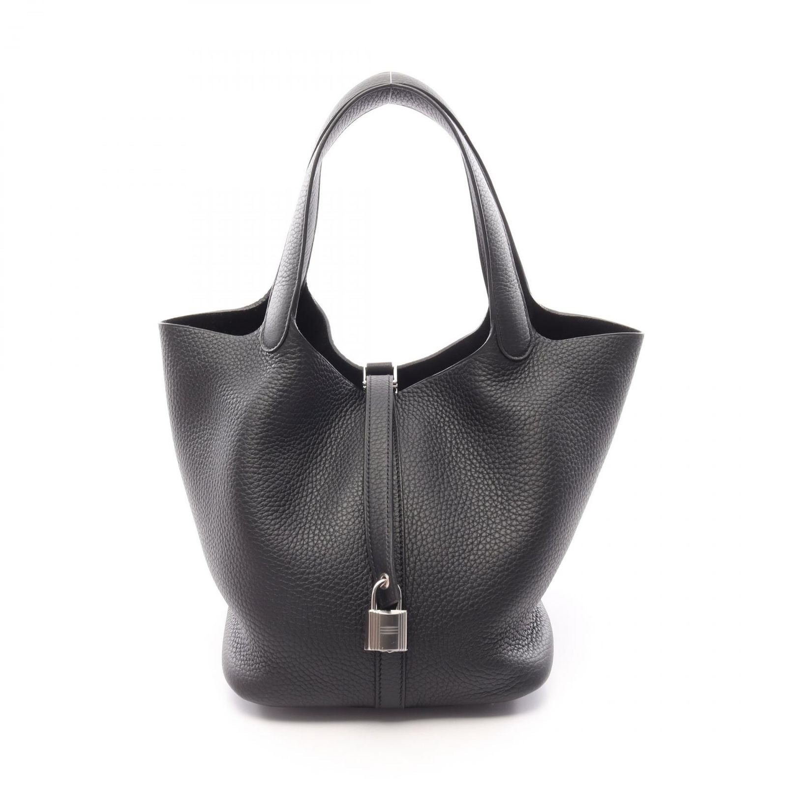 Hermes Handbag Picotin Lock MM Black Leather
