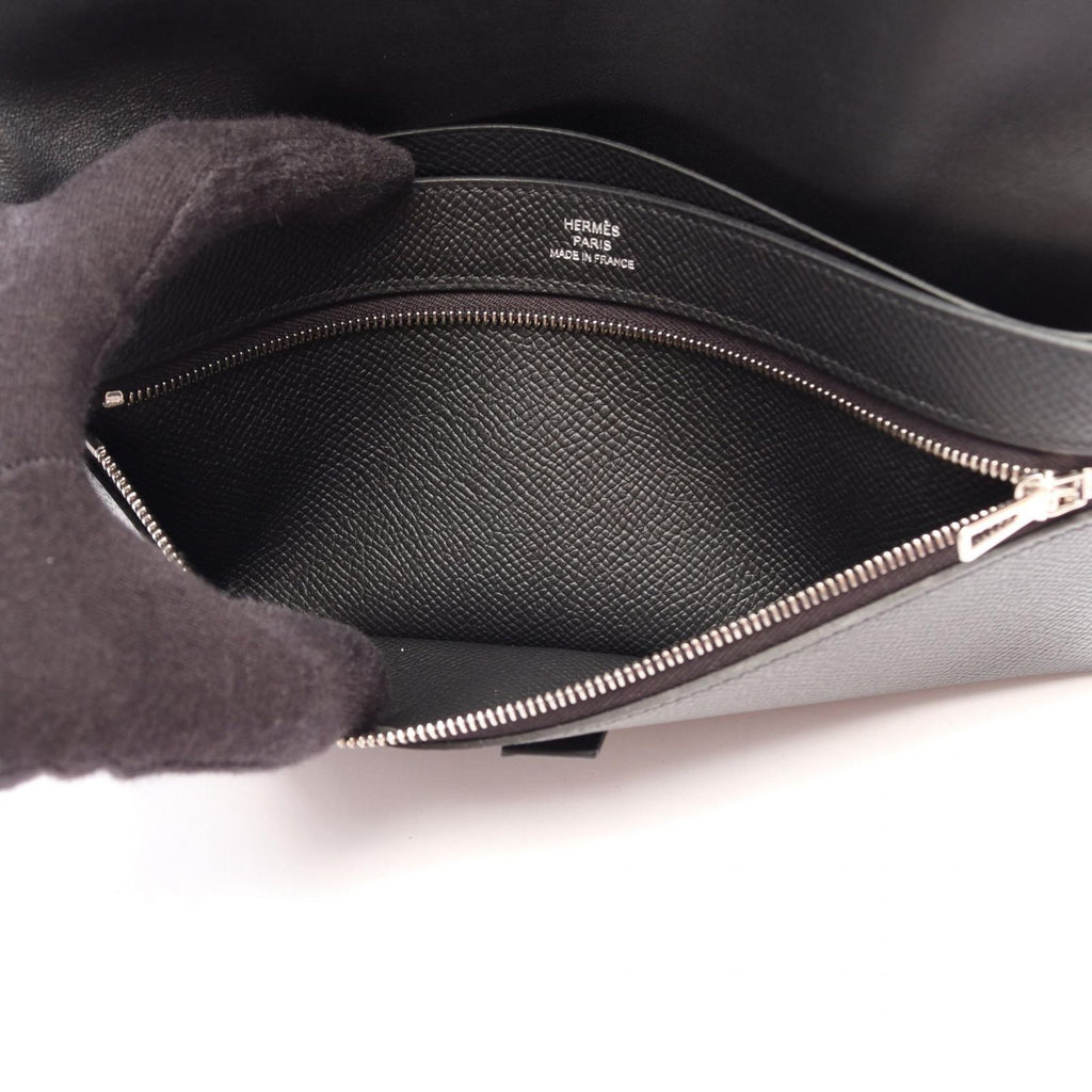 Hermes Bifold Wallet New H Passant Toutenmain Black Calfskin — view 4