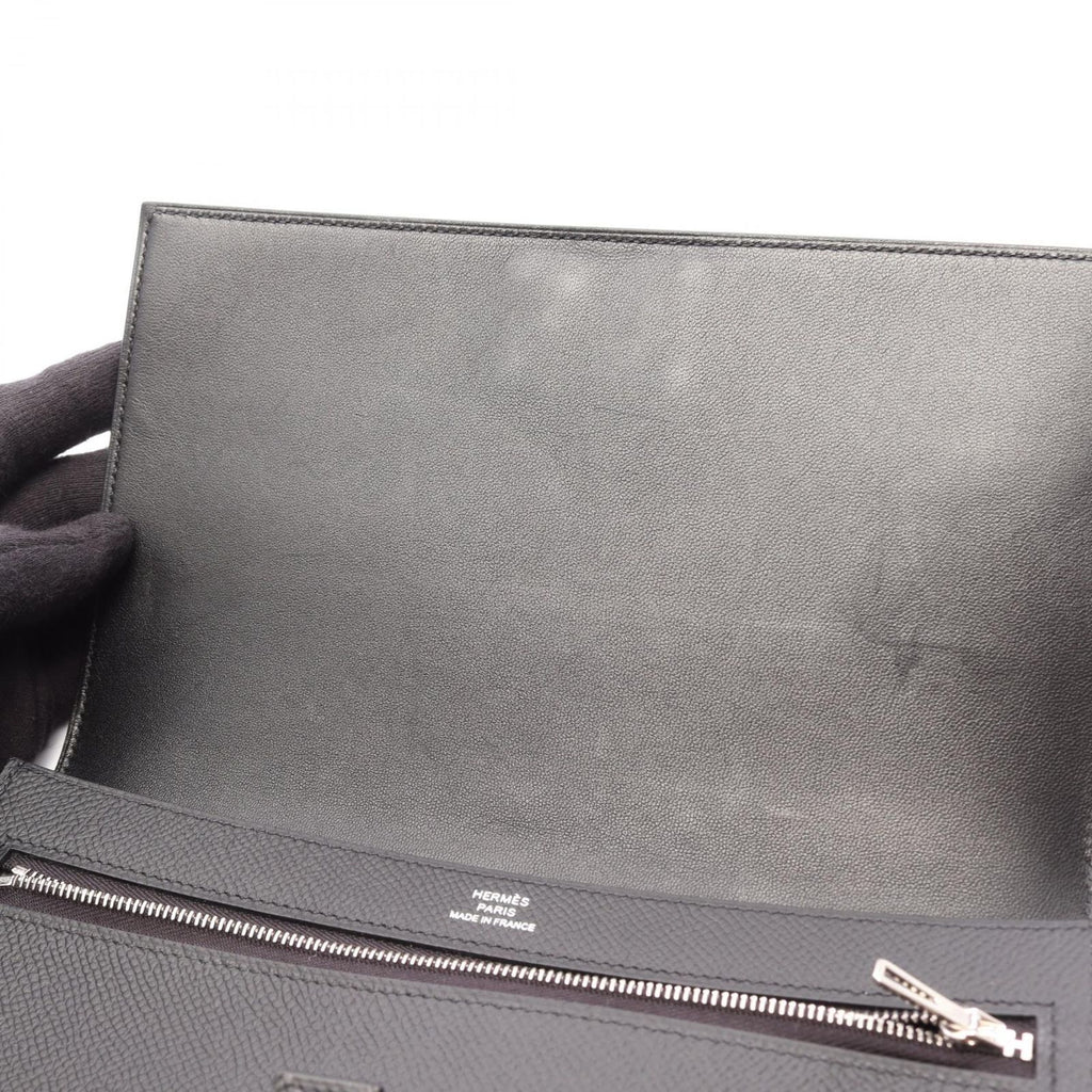 Hermes Bifold Wallet New H Passant Toutenmain Black Calfskin — view 7