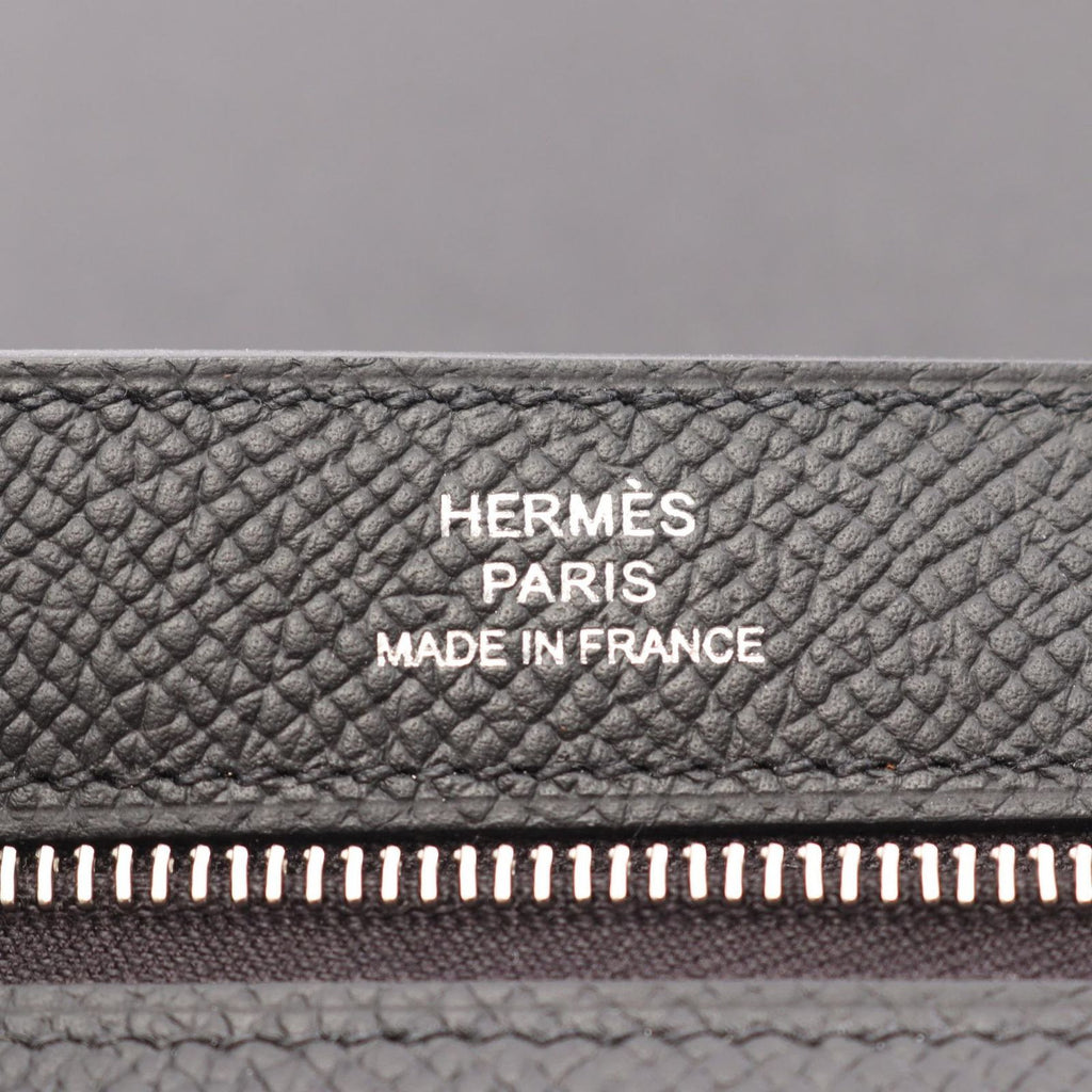 Hermes Bifold Wallet New H Passant Toutenmain Black Calfskin — view 5