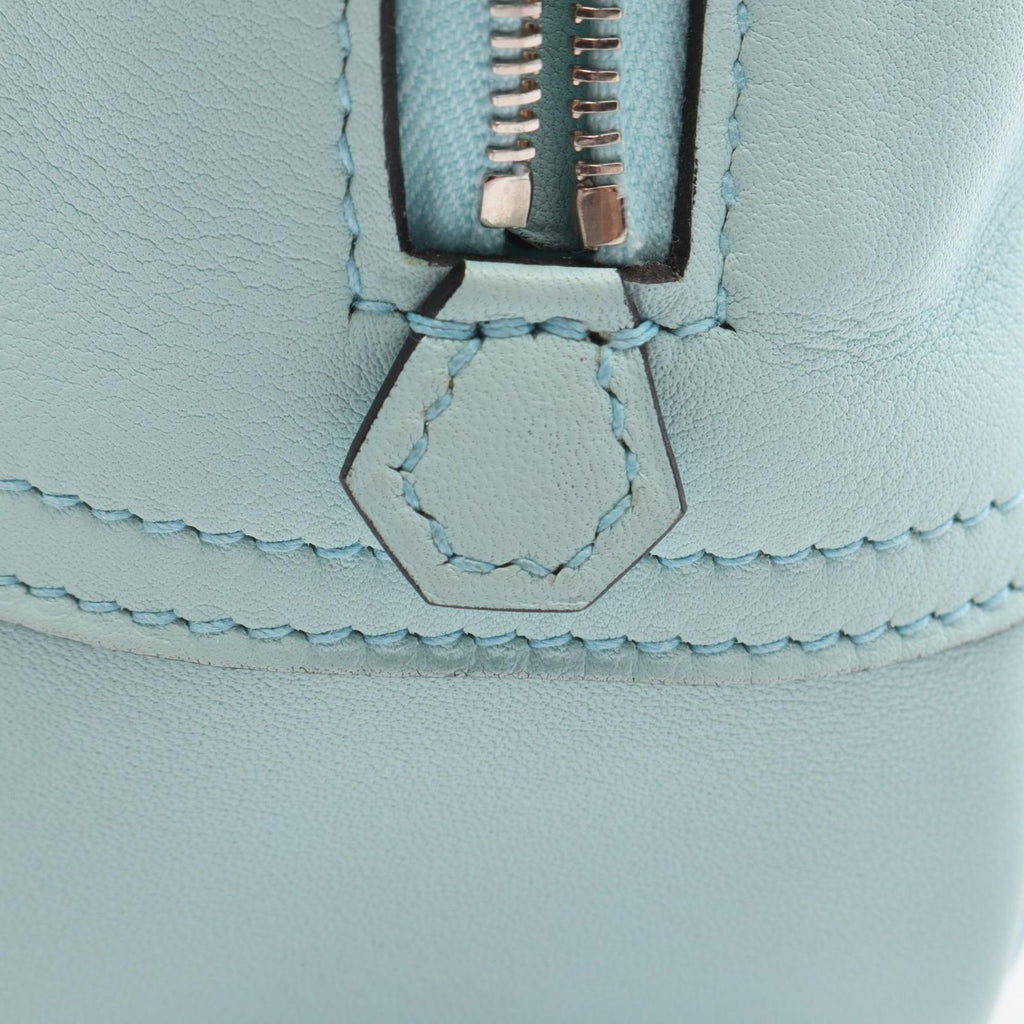Hermes Handbag Plume 2 Mini Blue Atole Leather — view 7
