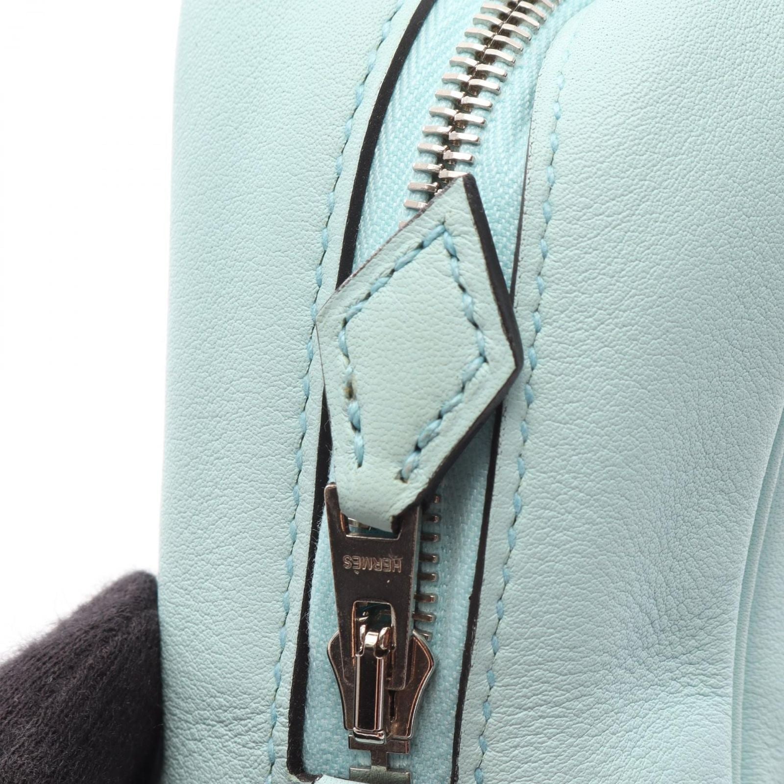 Hermes Handbag Plume 2 Mini Blue Atole Leather — view 6