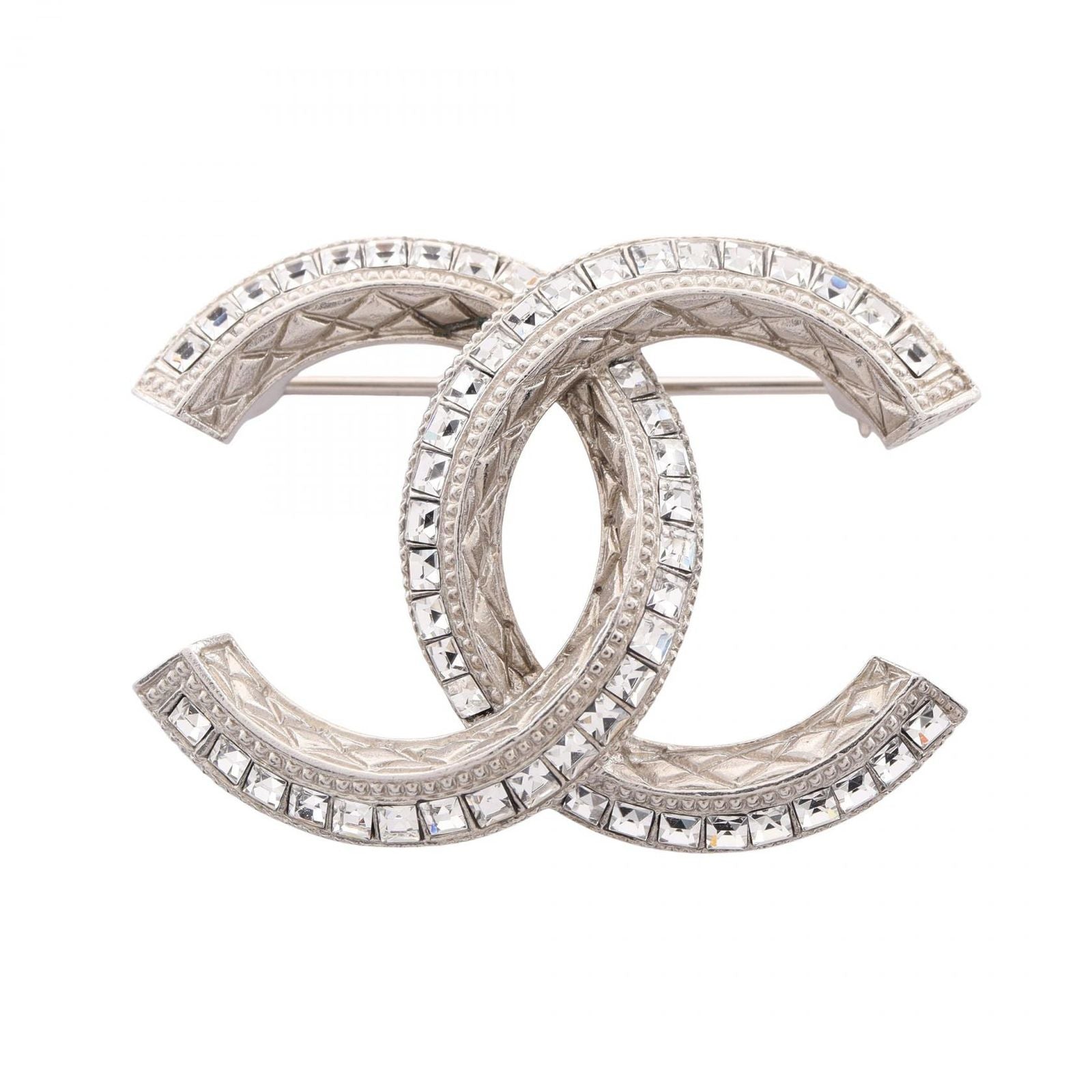 Chanel Brooch CC Logo 185 Rhinestone