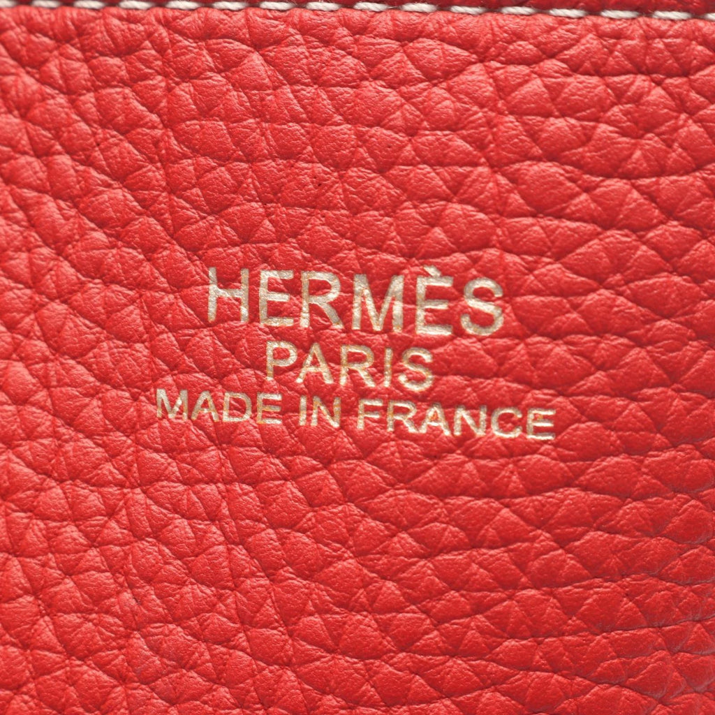 Hermes Tote Bag Double Sens 45 Rouge Casaque Rose Jaipur Reversible 36 — view 4