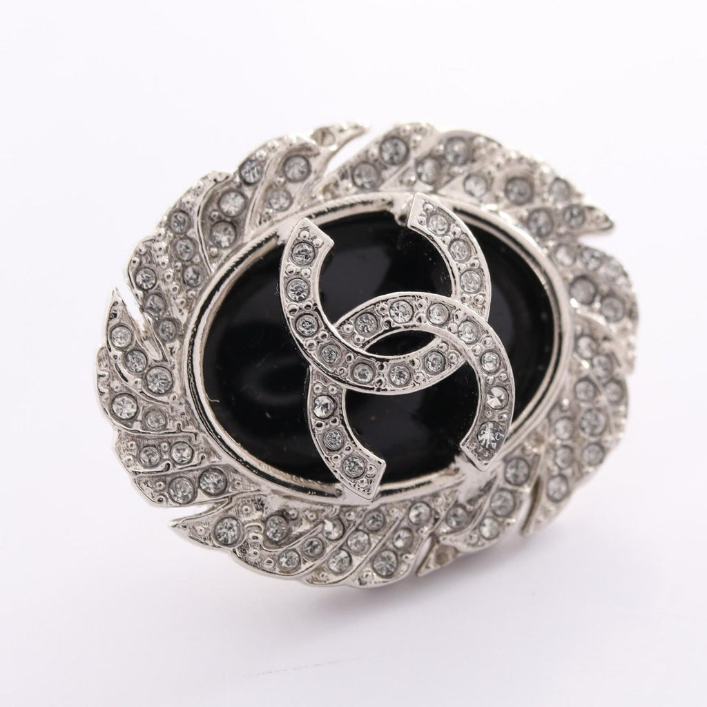Chanel Earrings CC Logo Rhinestone — view 5