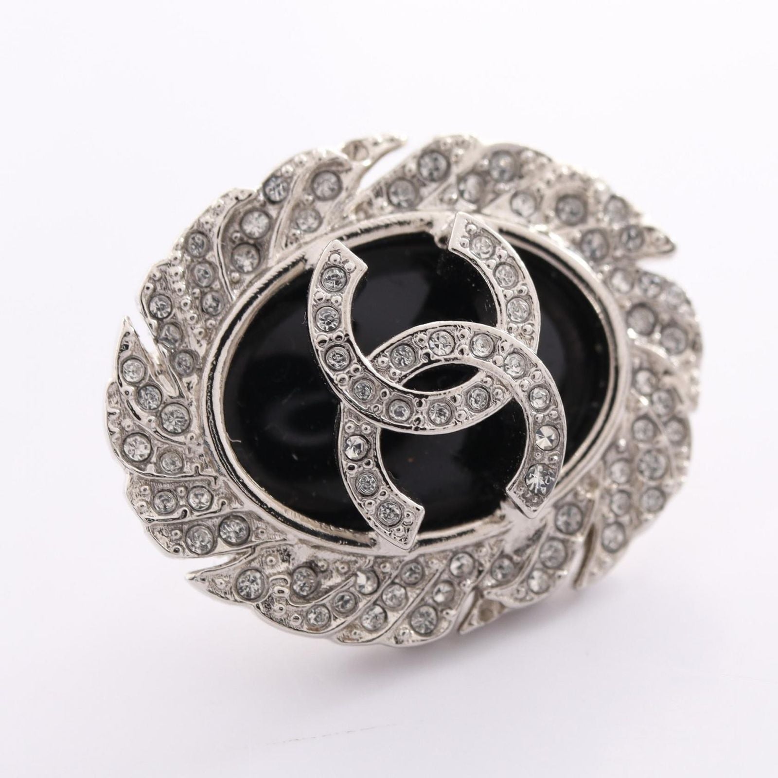 Chanel Earrings CC Logo Rhinestone — view 5
