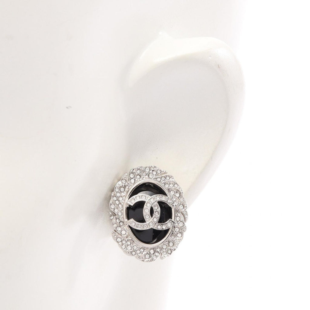Chanel Earrings CC Logo Rhinestone — view 4