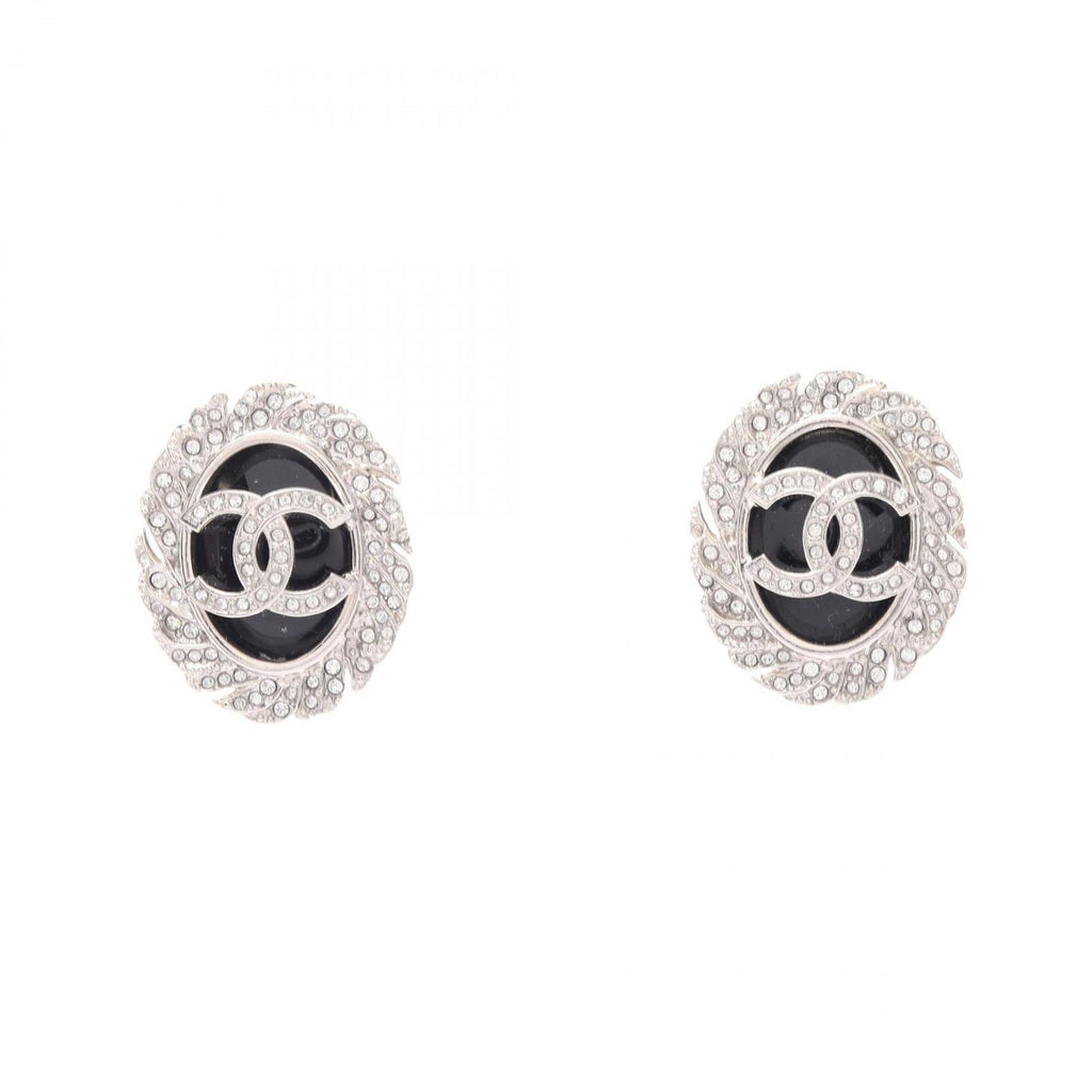 Chanel Earrings CC Logo Rhinestone