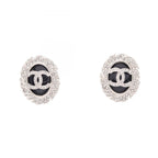 Chanel Earrings CC Logo Rhinestone