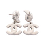 Chanel Earrings CC Logo Silver — view 2