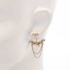 Chanel Earrings CC Logo Swing Chain with Ear Cuff — view 4