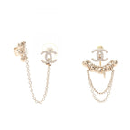 Chanel Earrings CC Logo Swing Chain with Ear Cuff