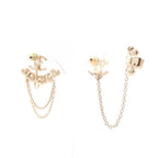 Chanel Earrings CC Logo Swing Chain with Ear Cuff — view 2