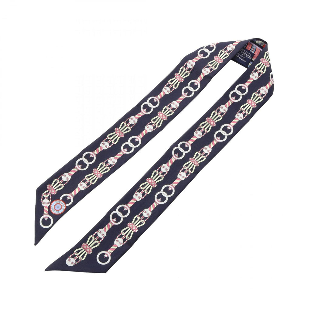 Hermes Scarf Twilly Harnais en Rosace Ribbon Silk — view 2
