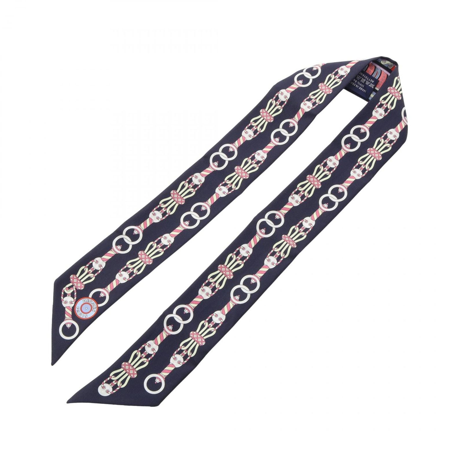Hermes Scarf Twilly Harnais en Rosace Ribbon Silk — view 2