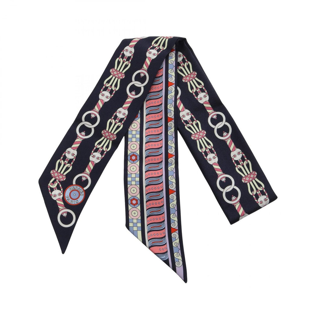 Hermes Scarf Twilly Harnais en Rosace Ribbon Silk