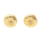 Chanel Earrings Logo Round Gold