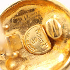 Chanel Earrings Logo Round Gold — view 3