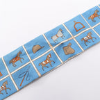 Hermes Scarf Twilly Couvertures Et Tenues de Jour Blue Silk — view 6