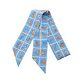 Hermes Scarf Twilly Couvertures Et Tenues de Jour Blue Silk