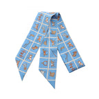Hermes Scarf Twilly Couvertures Et Tenues de Jour Blue Silk