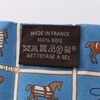 Hermes Scarf Twilly Couvertures Et Tenues de Jour Blue Silk — view 5
