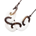 Hermes Necklace Karamba Brown White