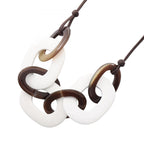 Hermes Necklace Karamba Brown White