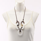 Hermes Necklace Karamba Brown White — view 5