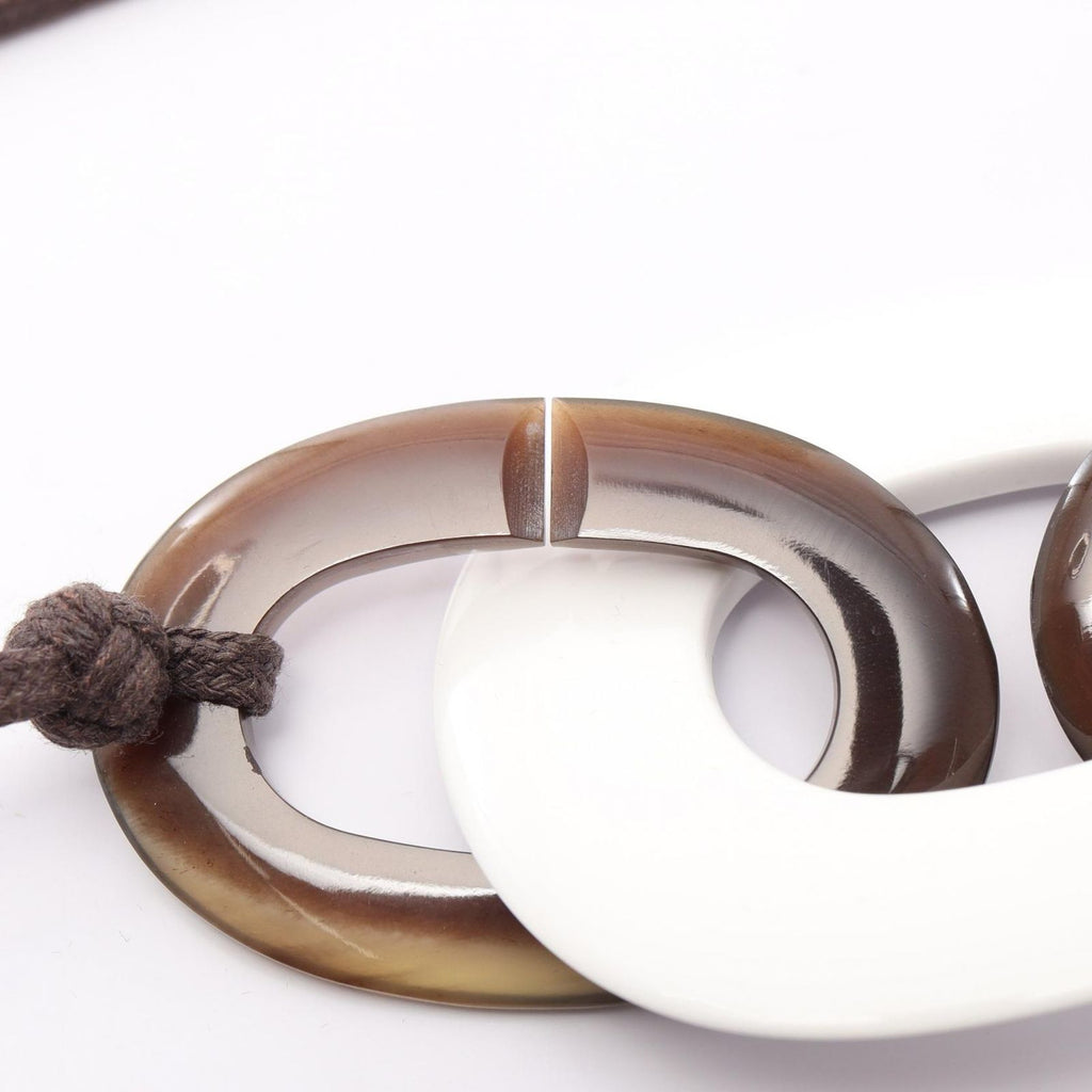 Hermes Necklace Karamba Brown White — view 6