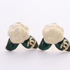 Chanel Earrings CC Logo Flower Motif — view 5