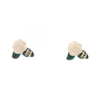 Chanel Earrings CC Logo Flower Motif