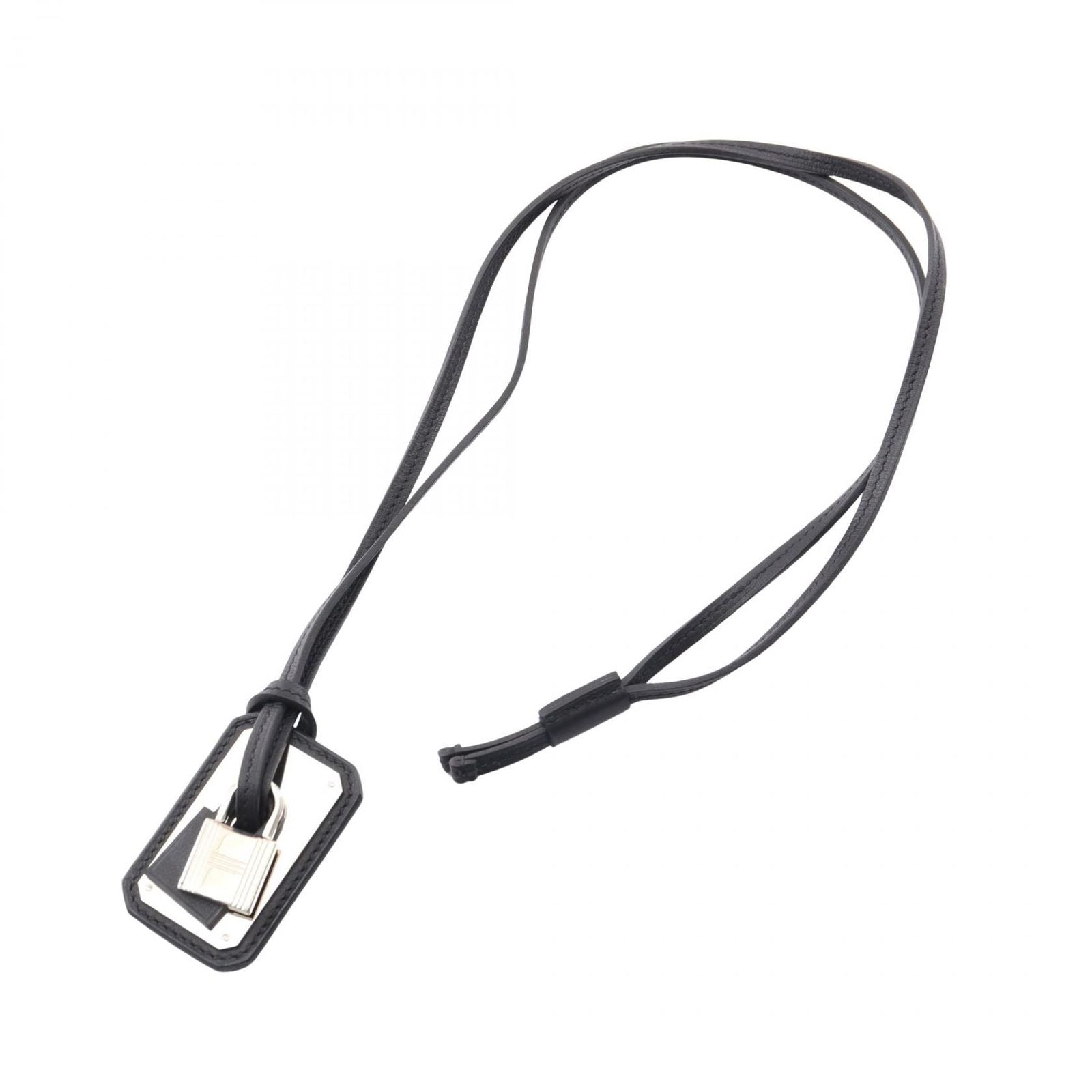 Hermes Necklace O'kelly GM Black Leather — view 3